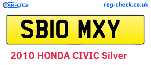 SB10MXY are the vehicle registration plates.