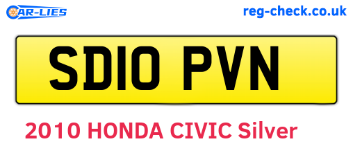 SD10PVN are the vehicle registration plates.