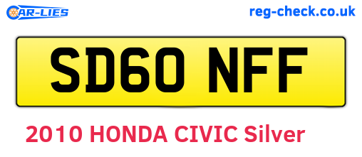 SD60NFF are the vehicle registration plates.
