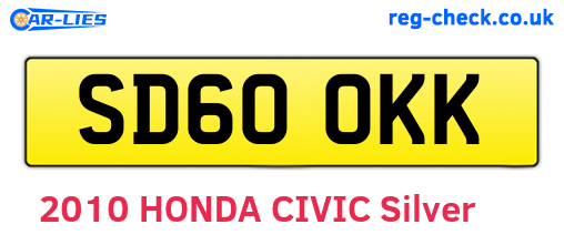 SD60OKK are the vehicle registration plates.