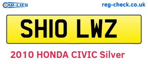 SH10LWZ are the vehicle registration plates.