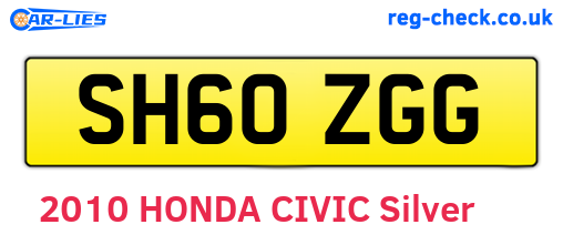 SH60ZGG are the vehicle registration plates.