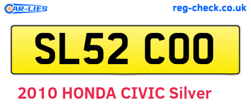 SL52COO are the vehicle registration plates.