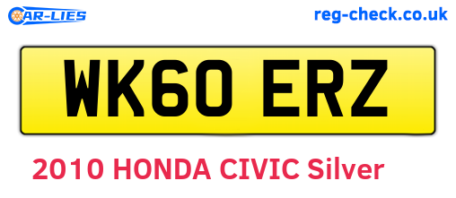WK60ERZ are the vehicle registration plates.