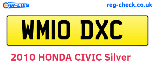 WM10DXC are the vehicle registration plates.