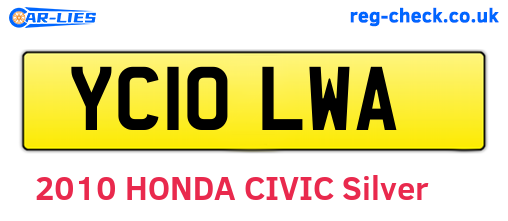YC10LWA are the vehicle registration plates.
