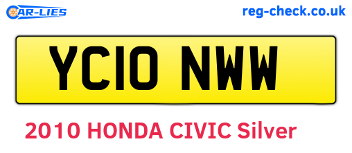 YC10NWW are the vehicle registration plates.