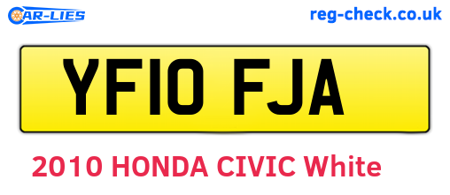 YF10FJA are the vehicle registration plates.
