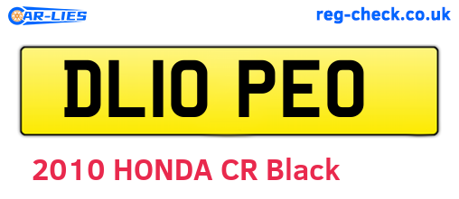 DL10PEO are the vehicle registration plates.