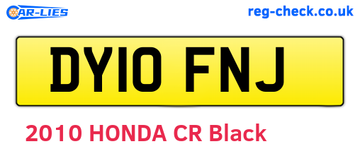 DY10FNJ are the vehicle registration plates.