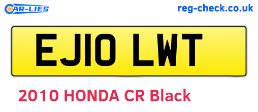EJ10LWT are the vehicle registration plates.