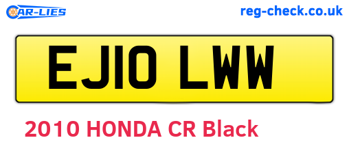 EJ10LWW are the vehicle registration plates.