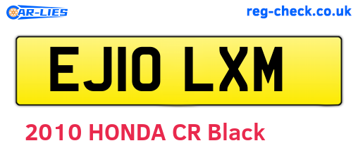 EJ10LXM are the vehicle registration plates.
