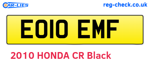 EO10EMF are the vehicle registration plates.
