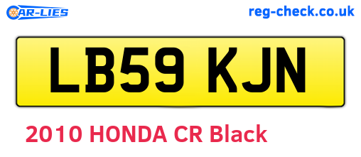LB59KJN are the vehicle registration plates.