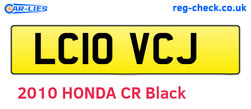 LC10VCJ are the vehicle registration plates.