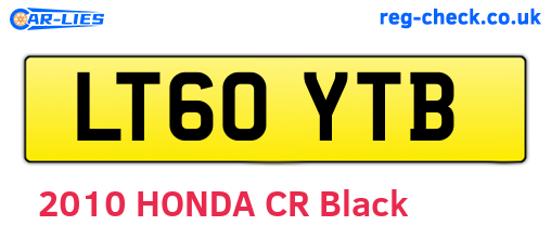 LT60YTB are the vehicle registration plates.