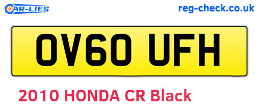 OV60UFH are the vehicle registration plates.