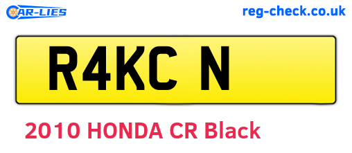 R4KCN are the vehicle registration plates.