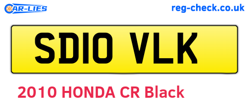 SD10VLK are the vehicle registration plates.