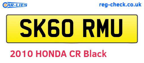 SK60RMU are the vehicle registration plates.