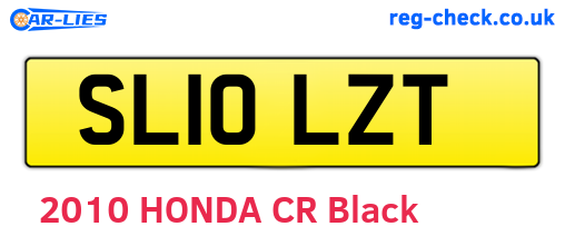 SL10LZT are the vehicle registration plates.