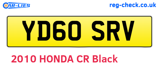 YD60SRV are the vehicle registration plates.