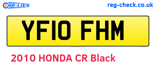 YF10FHM are the vehicle registration plates.
