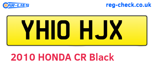 YH10HJX are the vehicle registration plates.