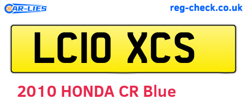 LC10XCS are the vehicle registration plates.
