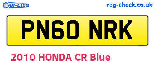 PN60NRK are the vehicle registration plates.