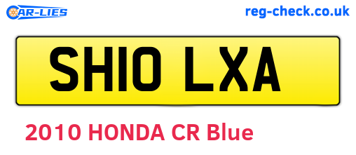 SH10LXA are the vehicle registration plates.