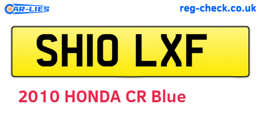 SH10LXF are the vehicle registration plates.