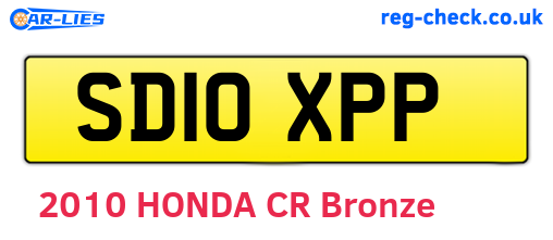 SD10XPP are the vehicle registration plates.
