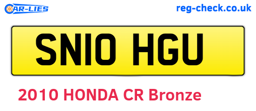 SN10HGU are the vehicle registration plates.