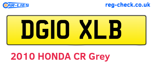 DG10XLB are the vehicle registration plates.