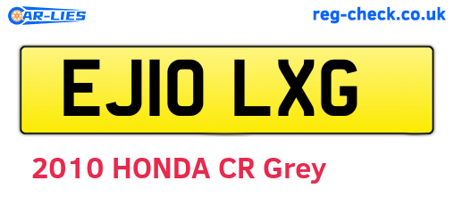 EJ10LXG are the vehicle registration plates.
