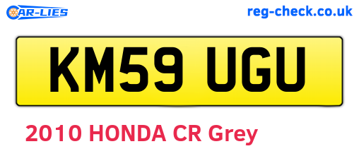KM59UGU are the vehicle registration plates.