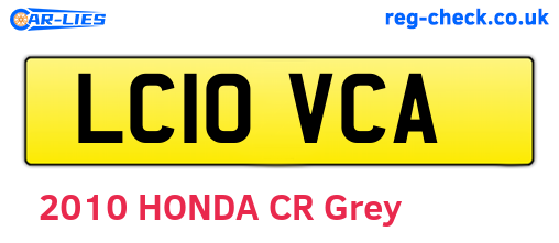 LC10VCA are the vehicle registration plates.