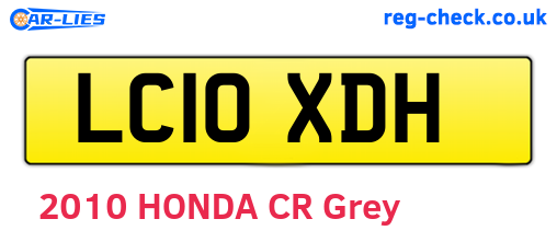 LC10XDH are the vehicle registration plates.