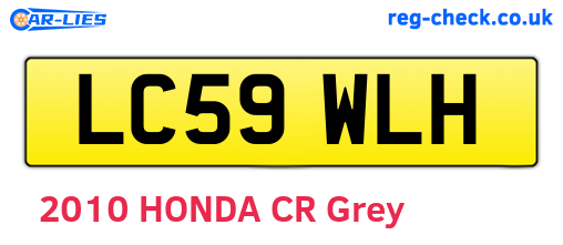 LC59WLH are the vehicle registration plates.
