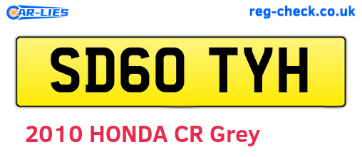 SD60TYH are the vehicle registration plates.