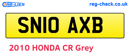SN10AXB are the vehicle registration plates.