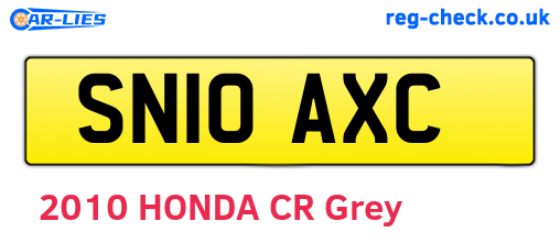 SN10AXC are the vehicle registration plates.