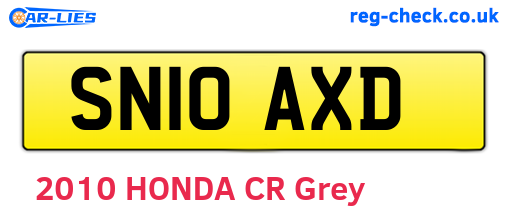 SN10AXD are the vehicle registration plates.