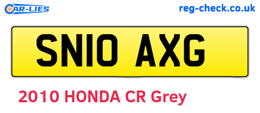 SN10AXG are the vehicle registration plates.