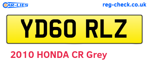 YD60RLZ are the vehicle registration plates.