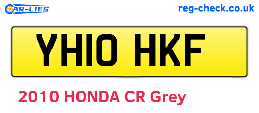 YH10HKF are the vehicle registration plates.