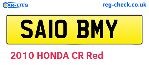 SA10BMY are the vehicle registration plates.
