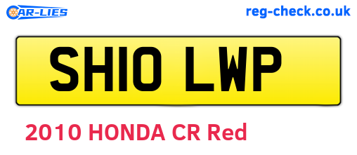 SH10LWP are the vehicle registration plates.
